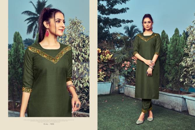 Vff Life Style Ethnic Wear Designer Cotton Latest Kurti With Bottom Collection